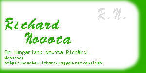 richard novota business card
