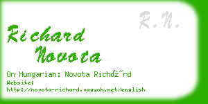richard novota business card